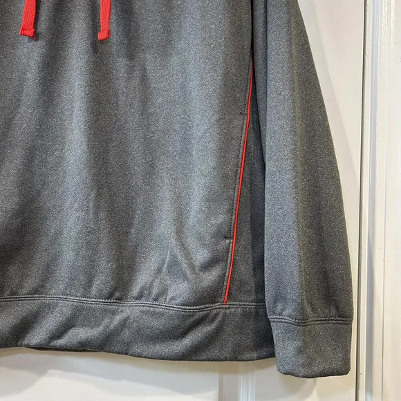 Chicago Blackhawks Sweatshirt Mens Large Gray 1/4 Zip Fleece Sweater Hockey NHL - Picture 4 of 8